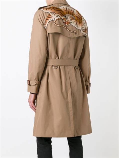 gucci trench coat tiger|Gucci coat farfetch.